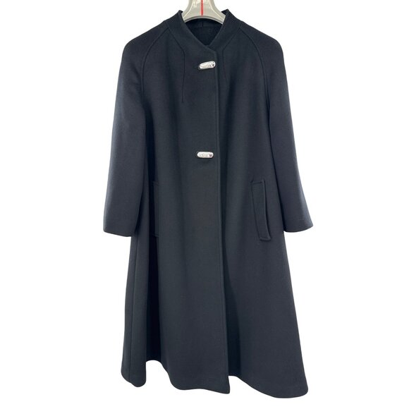 Greenleaf Original Womens Pure Wool Swing Coat With Gold Buttons & Pockets - Picture 1 of 5